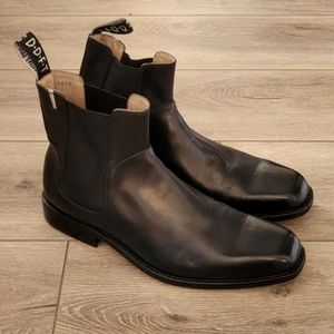 John Fluevog Gratitude Black Leather Chelsea Boot Men's Size 9.